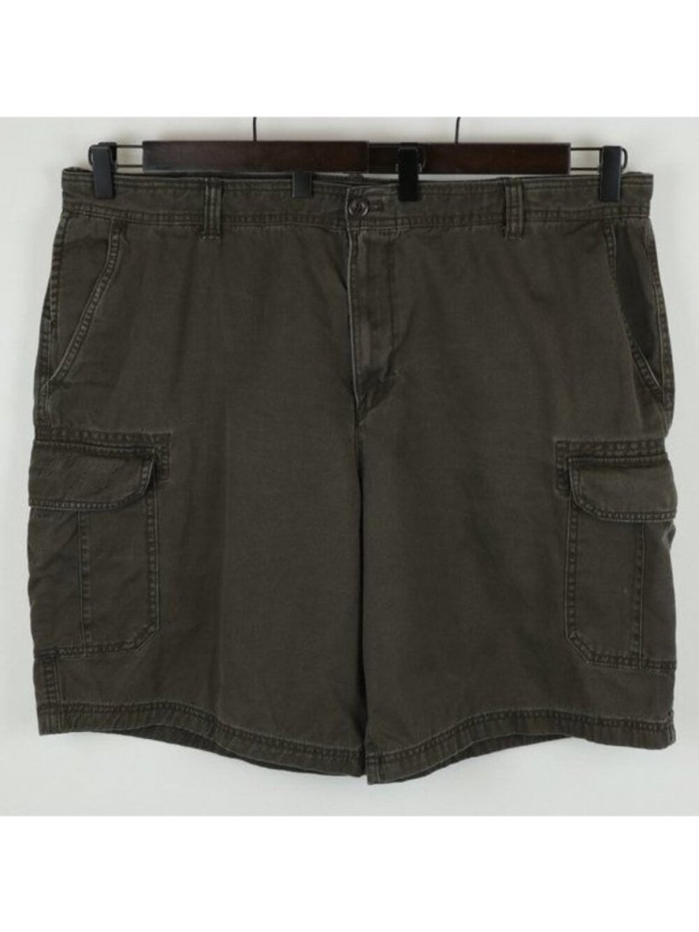 Izod Men's Size 42 Brown Woven Cotton Twill Breathable Casual Cargo Shorts
